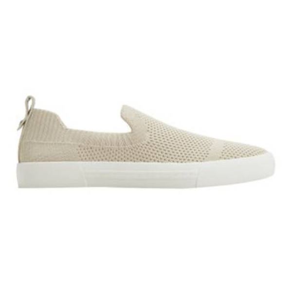 Call It Spring Beige Knit Slip-On Shoes, Size 7