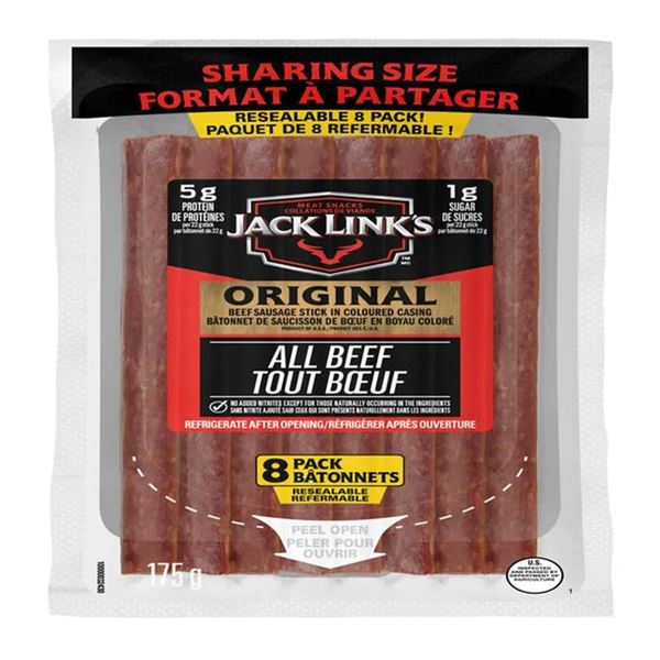 Jack Link’s Sharing Size All Beef Sticks 4 x 8 Pack
