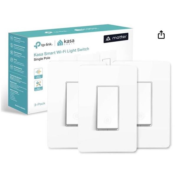 TP-Link Kasa Smart Wi-Fi Light Switch KS205P3 3-Pack