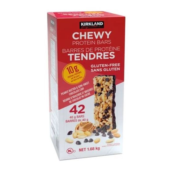 Kirkland Chewy Protein Bars Gluten-Free 1.68 kg (42 x 40 g)