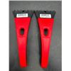 Image 1 : Two Red Plastic Handheld Scrapers