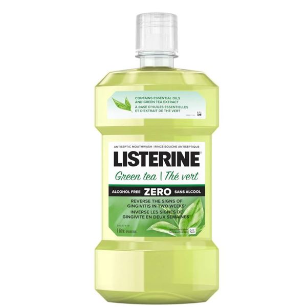 Listerine Alcohol-Free Green Tea Antiseptic Mouthwash 1 L