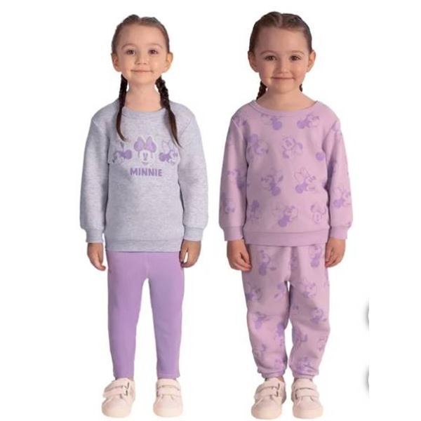 4 Pc Set Disney Baby 12M Sweatshirt, Legging, and Jogger Set Featuring Minnie Mouse