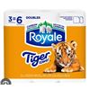 Image 1 : Royale Tiger Towel Double Roll Paper Towels 3 = 6 Rolls