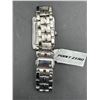 Image 2 : Point Zero Women’s Rectangular Silver-Tone Watch With Link Bracelet