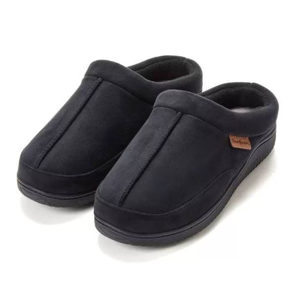 Dearfoam Memory Foam Men’s Clog Slippers in Black Size 7/8