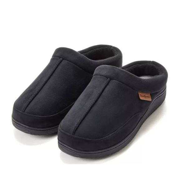Dearfoam Memory Foam Men’s Clog Slippers in Black Size 9-10