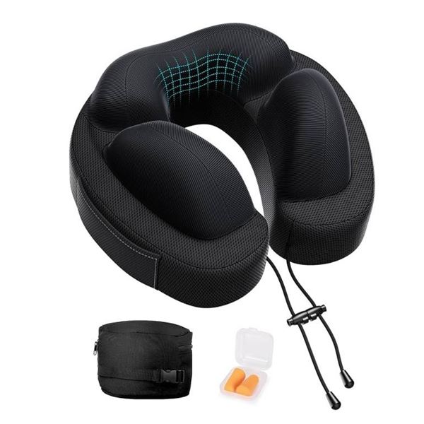 JINXIA Neck Pillow for Traveling, Travel Pillow for Airplane Portable & Lightweight with Carry Bag &
