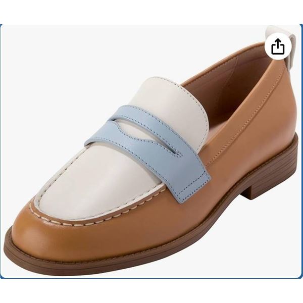 Cole Haan Women’s Stassi Penny Loafer Biscuit Ivory SkywaySize  Size 8