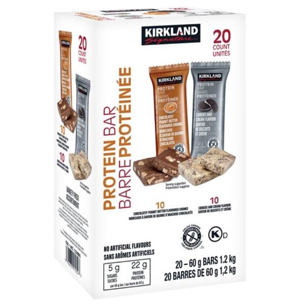 Kirkland Signature Protein Bar Variety Pack, 60g Each