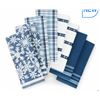 Image 1 : Printed Festive Kitchen Towel Set 8 Pack, Snowflake