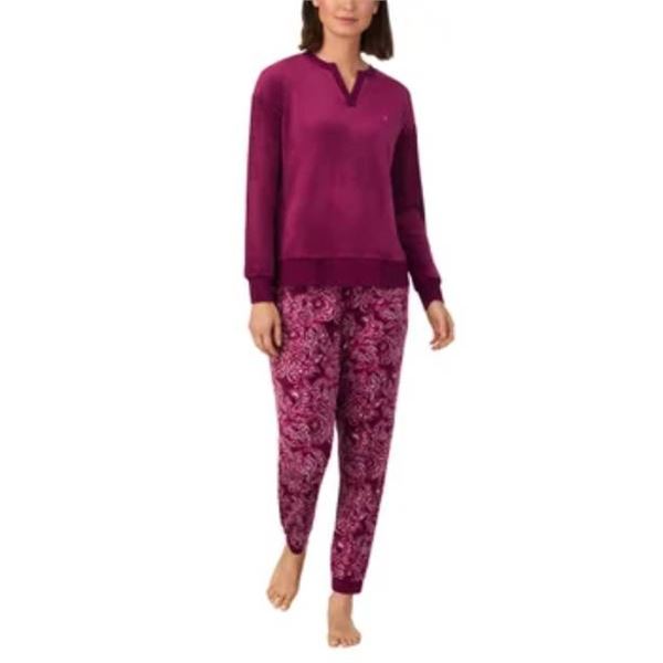 Women’s M/M Loungewear Set in Purple with Printed Pants