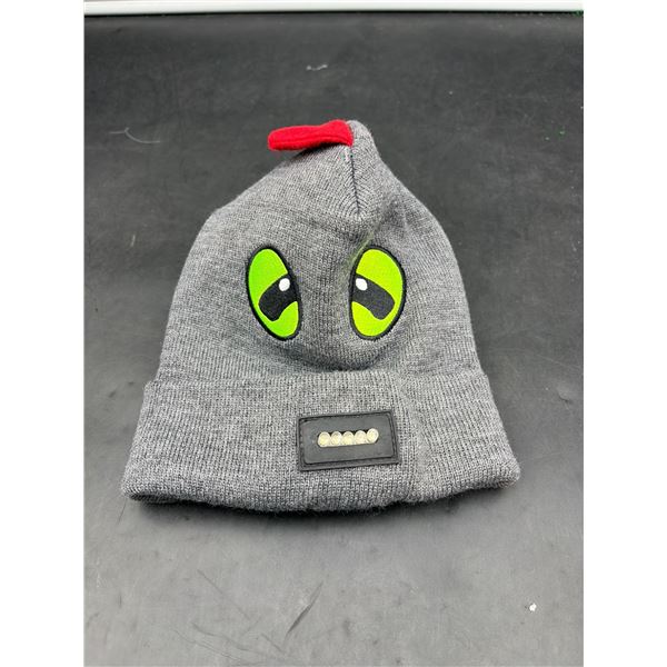BK LED Toque for Kids/Youth with Red Accents and Green Eye Design