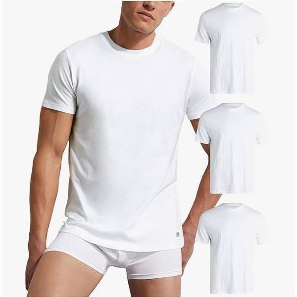 Kenneth Cole Cotton Stretch V-Neck T-Shirts 4-Pack, XLTG Size, White