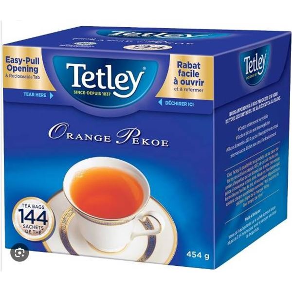 Tetley Orange Pekoe Tea Bags – 144 Sachets – 454g