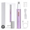 Image 1 : Purple Nose Hair Trimmer with Rechargeable Design