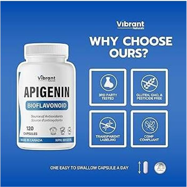 Vibrant Health Liposomal Apigenin 120 Capsules – Bioflavonoid