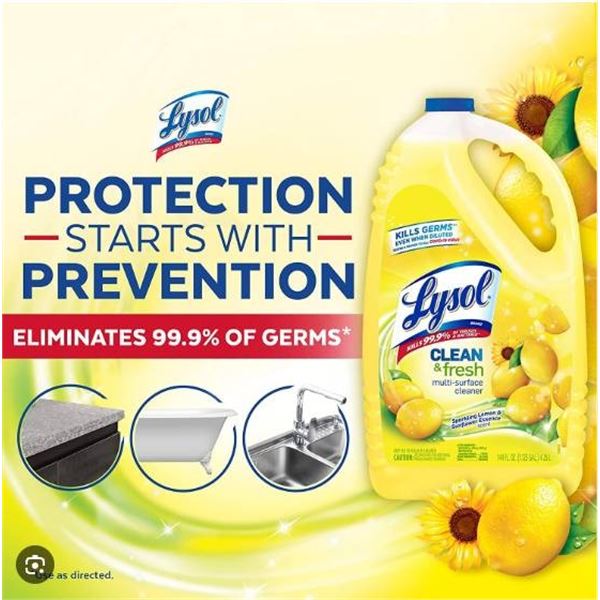 Lysol Power Fresh Multi-Surface Cleaner Lemon Scent 144 Fl Oz