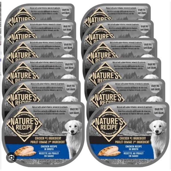 Nature’s Recipe Grain Free Chicken Recipe in Broth Wet Dog Food 78g