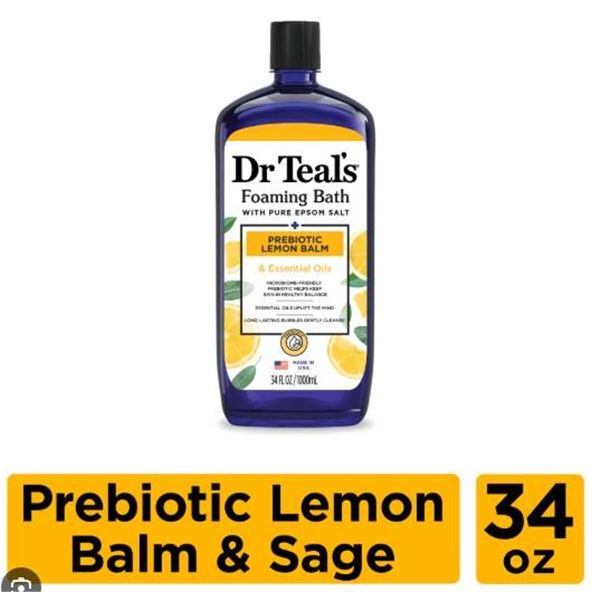 Dr Teal’s Foaming Bath With Prebiotic Lemon Balm, 34 Fl Oz