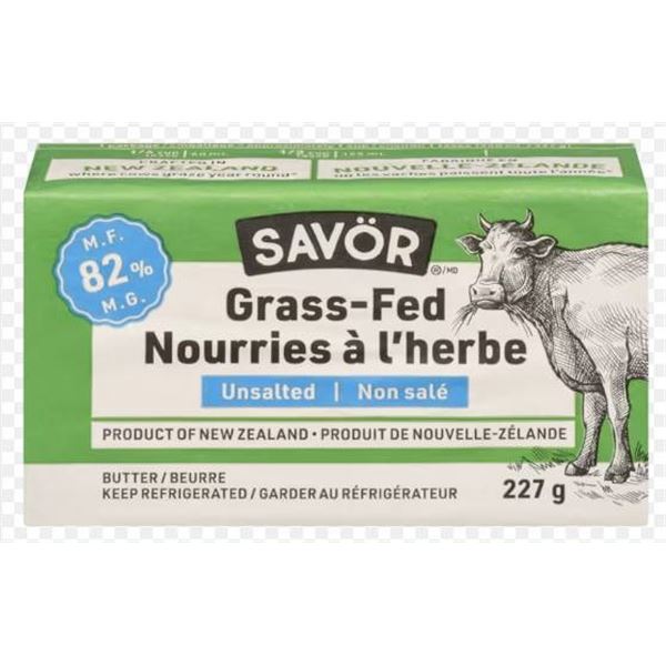 Savor Grass-Fed Unsalted Butter 18 x 227g