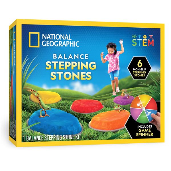 National Geographic Stepping Stones for Kids – Durable Non-Slip, Encourage Toddler Gross Mo