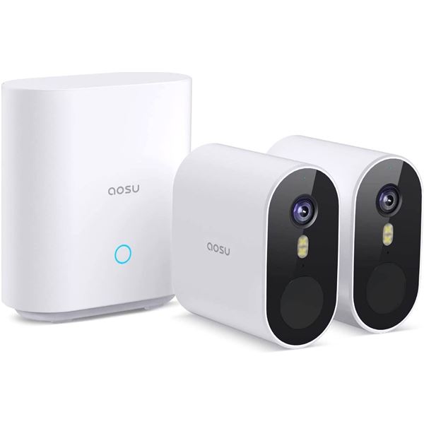 AOSU WirelessCam Pro System with 2K Resolution and Real-Time Alerts