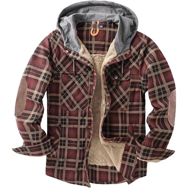 Men’s Plaid Shirt, 2XL, Multi-Color Design
