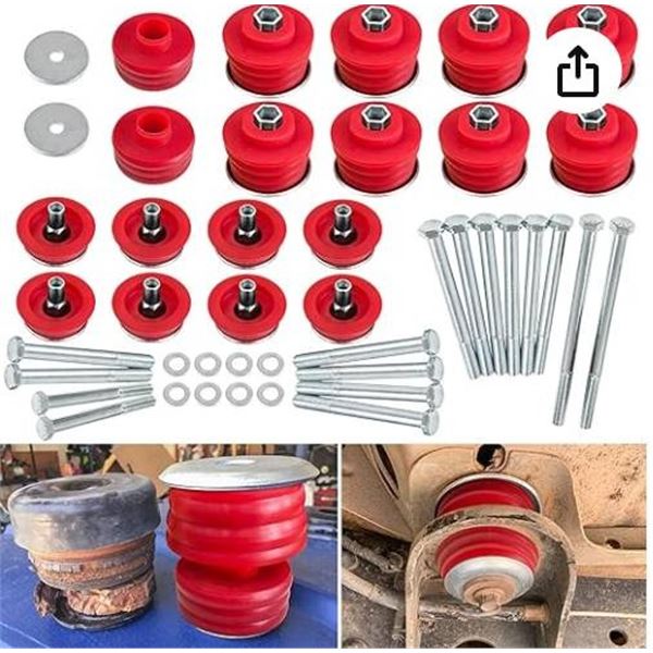 KF04060BK Body Mount Bushing Kit for Ford F250 F350 Super Duty 2008-2016 2WD 4WD Polyurethane Body C