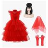 Image 1 : Lydia Deetz Cosplay  Costume Red Bride