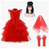 Image 1 : Lydia Deetz Cosplay  Costume Red Bride