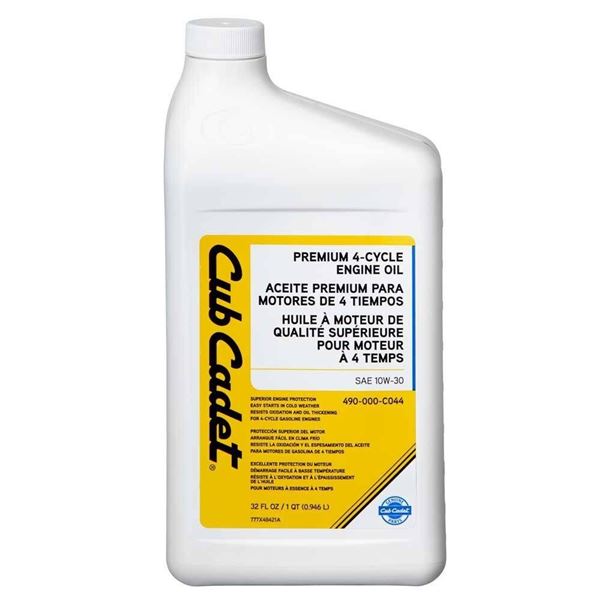 Cub Cadet 490-000-C044 Premium 4-Cycle Engine Oil, SAE 10W-30, 6 x 946 mL