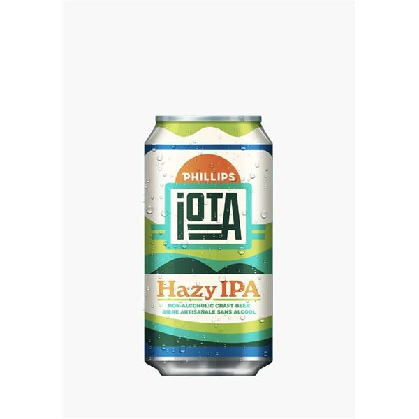 Phillips iOTA Hazy IPA Non-Alcoholic Beer, Set of 24 Cans x 355ml at 0.5 Percent ABV