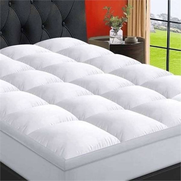 King Size Mattress Pad, 78×80 Inch, White