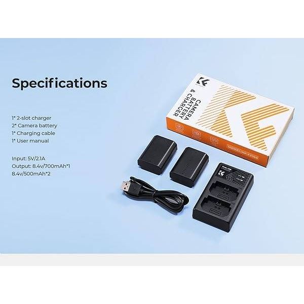K&F Concept Camera Battery and Charger Kit for NP-W126