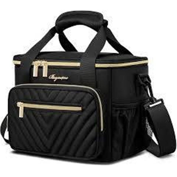 Bagsmart Black Travel Bag with Shoulder Strap and Mesh Side Pockets