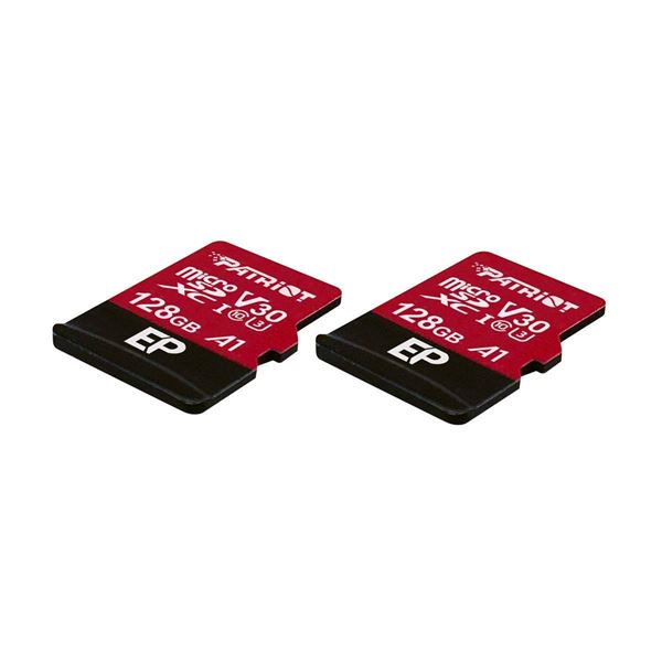 MicroSD Cards with Storage Case and Warning Label