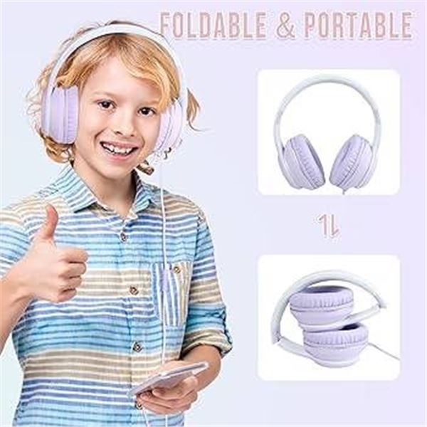 Sonitum On-Ear Headphones, 10-Pack, Adjustable and Lightweight