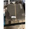 Image 2 : Rectangular Woven Rug with Black and Tan Circular Pattern, Polyester Material