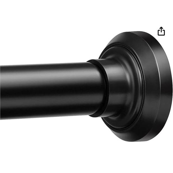 ENJOYBASICS Matte Black Shower Curtain Rod