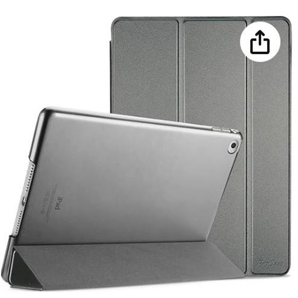 ProCase Smart Case for iPad, Model A1822/A1893, AR/EN, Black