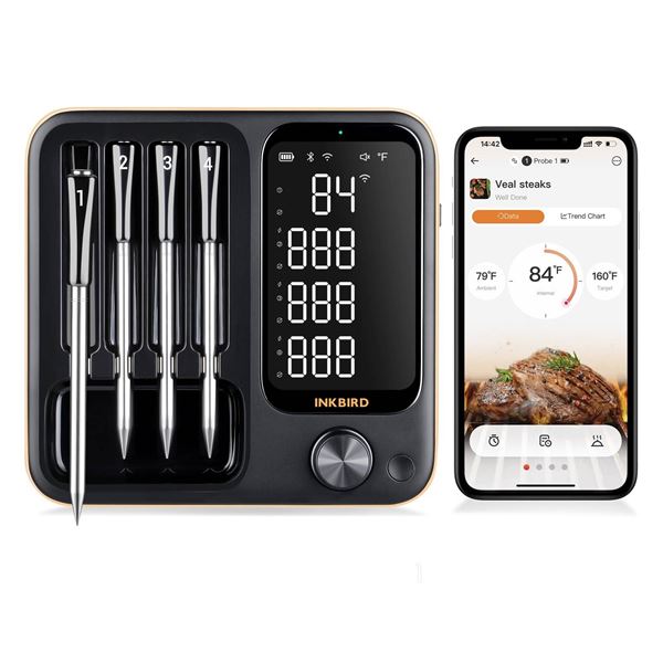 INKBIRD Wireless Meat Thermometer with 4 Probes
