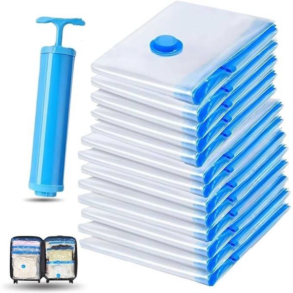 15-Pack Vacuum Storage Bags With Booster Valve