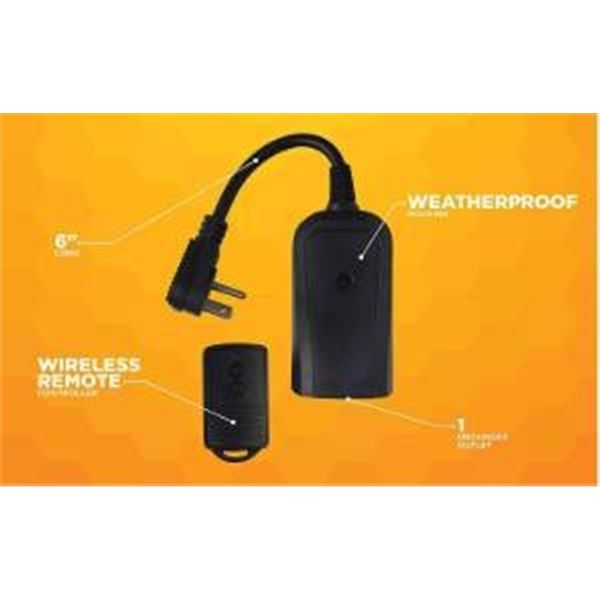 Lot of 2 Woods Wireless Remote Control Kit With Keychain Transmitters