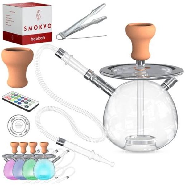 Smokvo Hookah With Accessories Including LED Light And Remote