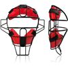 Image 1 : Protective Black And Red Sports Helmet Faceguard Mask