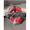Image 3 : Protective Black And Red Sports Helmet Faceguard Mask