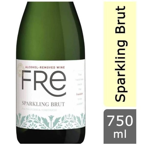 Lot of 10 Fre Sparkling Brut Non-Alcoholic Wine, 750 ml Bottles