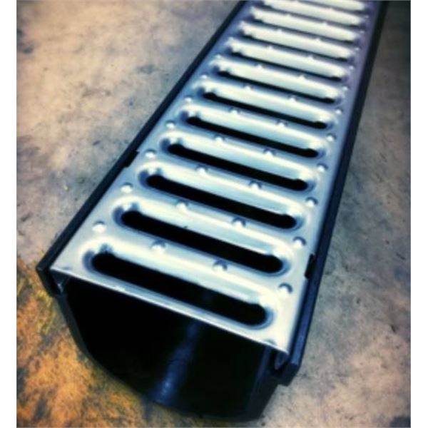 EasyDRAIN Compact Channel with Galvanised Steel Grate