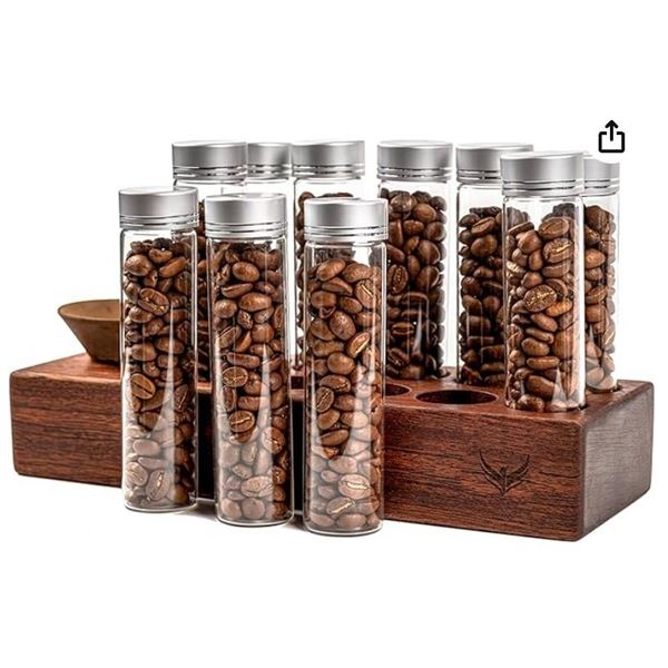 Knockos Tubes Coffee Bean Cellar Set with Espresso Blind Shaker